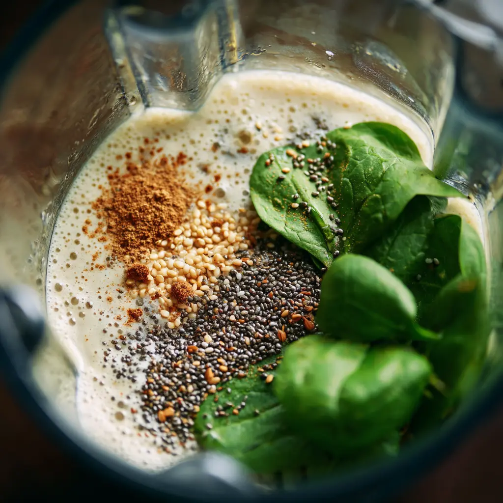 Blending ingredients for a banana smoothie recipe to support weight loss