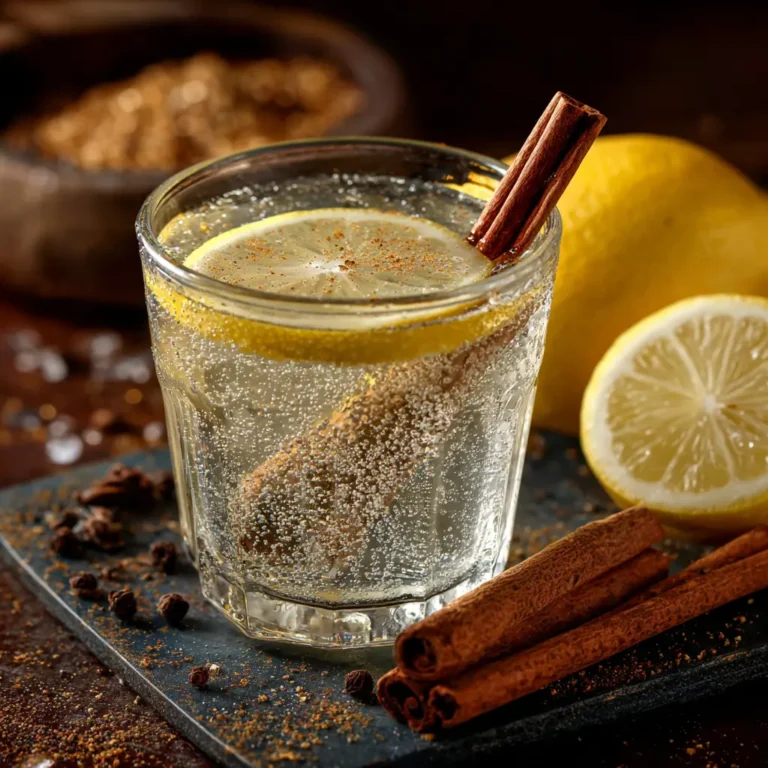 Final Zepbound weight loss drink served with lemon slice and cinnamon stick