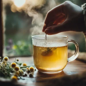 Preparing the Cortisol Cocktail by stirring the herbal mix