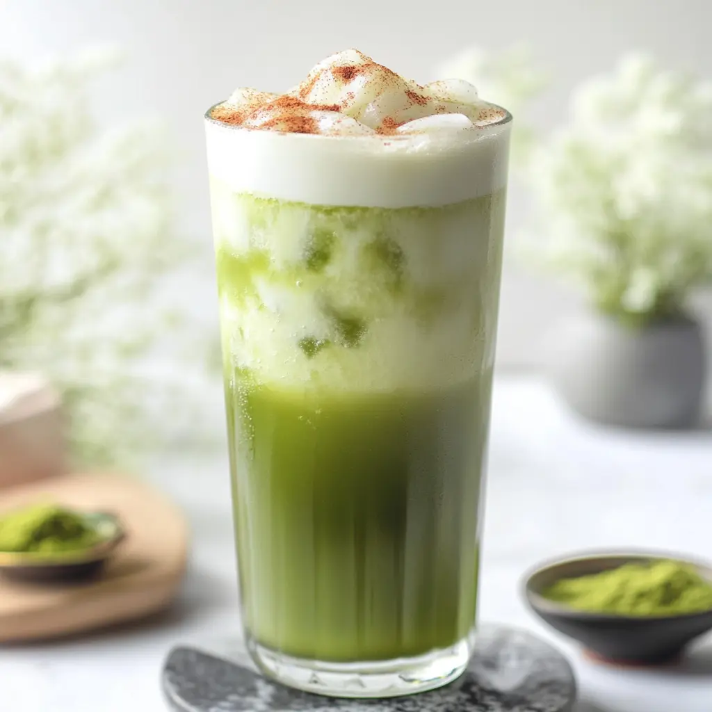Final Serving of Iced Matcha Latte
