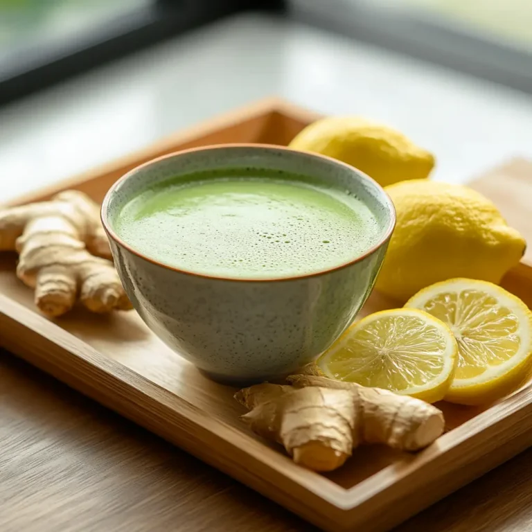 Serving Japanese Wellness Drink for Detoxification