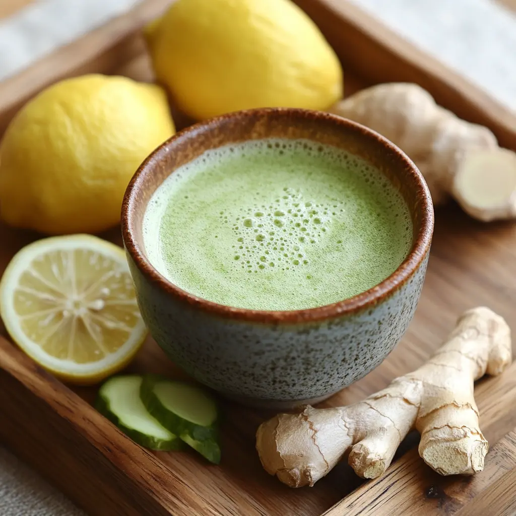 Serving Japanese Wellness Drink for Detoxification