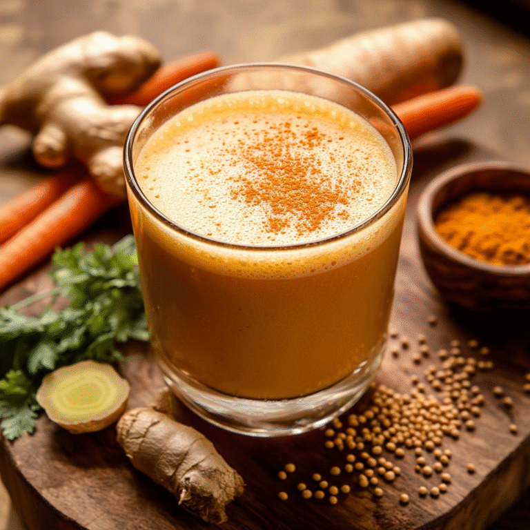 Serving Kanji Probiotic Drink for Detox and Gut Health