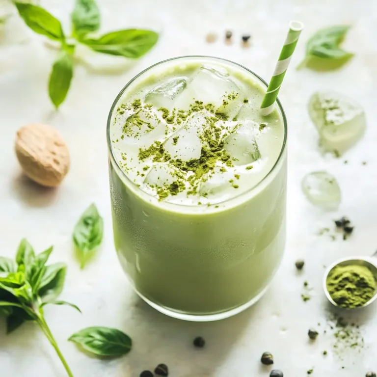 Recipe Card for Iced Matcha Latte