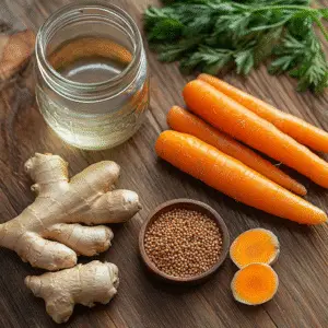 Fresh Ingredients for Kanji Probiotic Drink