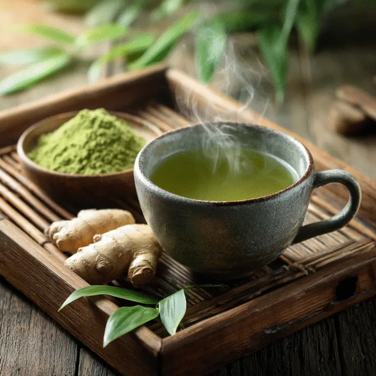 japanese mounjaro recipe free tea with green tea, matcha, and ginger - a natural wellness drink