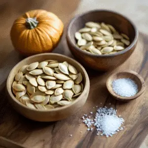 Raw Pumpkin Seed Recipe with water and salt for soaking.