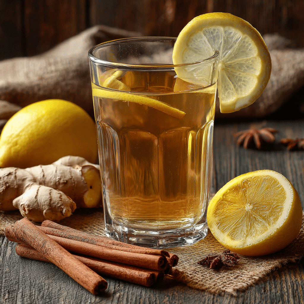 Natural Mounjaro Recipe for Weight Loss drink with cinnamon, ginger, and lemon