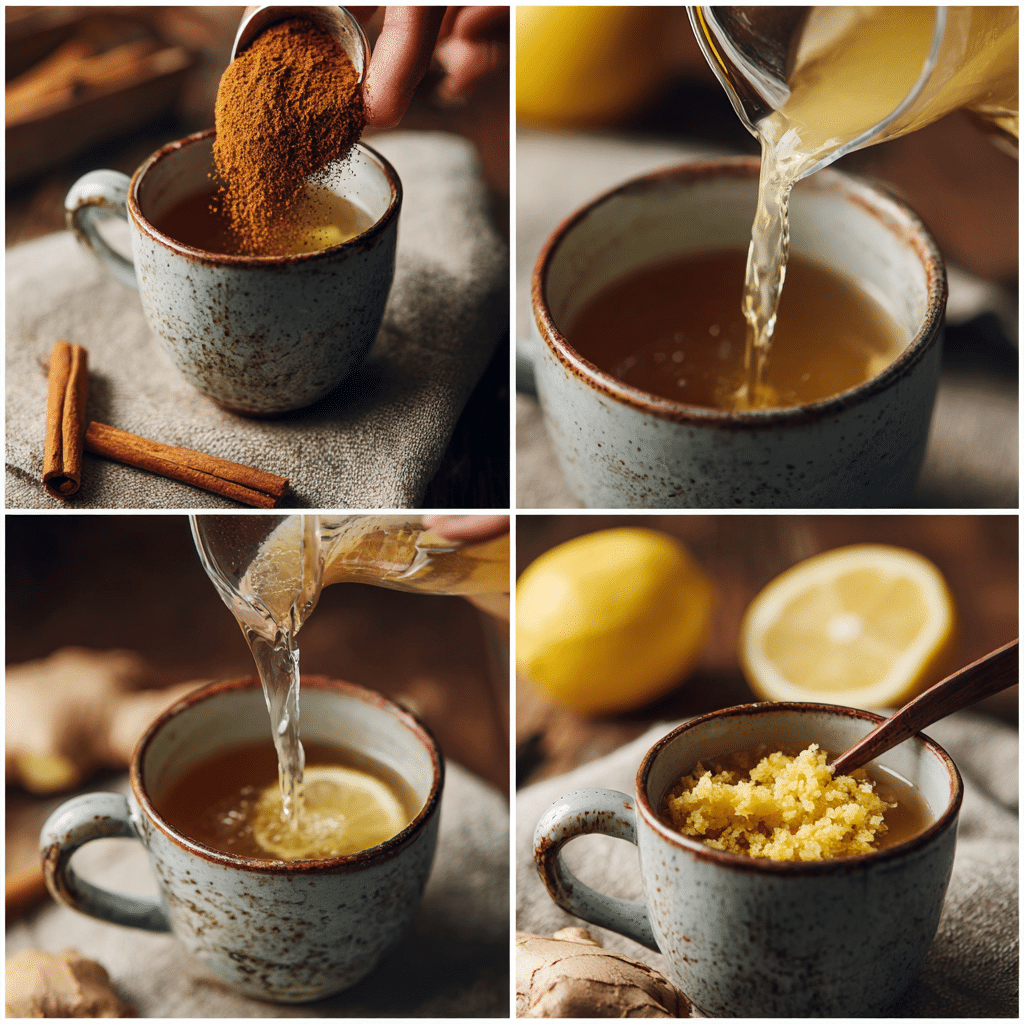 Step-by-step process of making the Natural Mounjaro weight loss drink