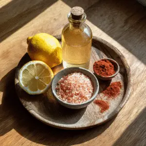 Ingredients for Pink Salt and Apple Cider Vinegar Weight Loss Drink