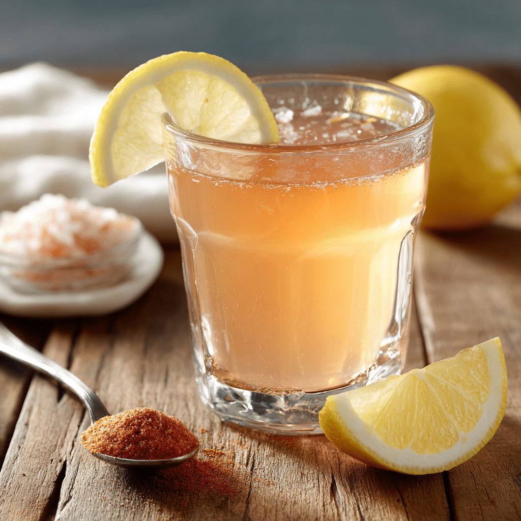 Pink Salt Diet Recipe Weight Loss Drink with Apple Cider Vinegar and Lemon