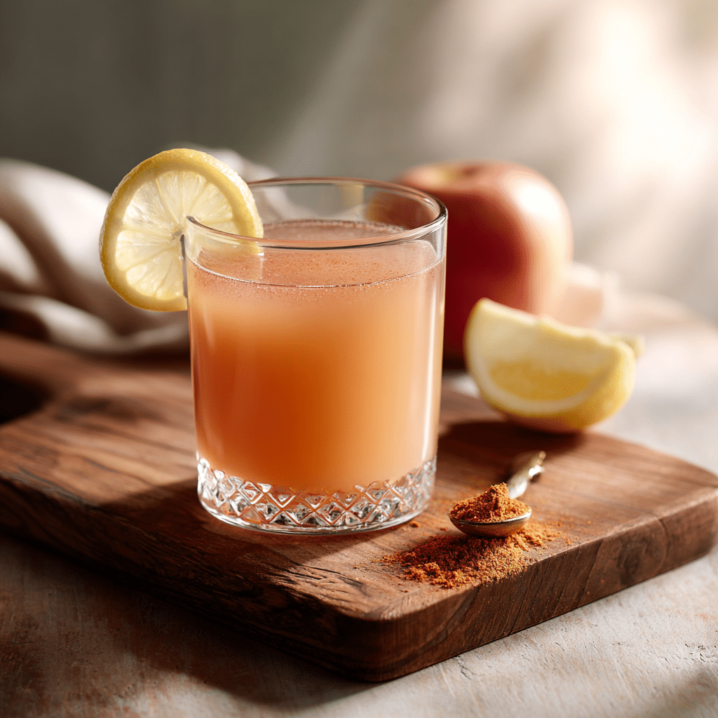 Pink Salt and Apple Cider Vinegar Weight Loss Drink with Lemon and Cayenne Pepper