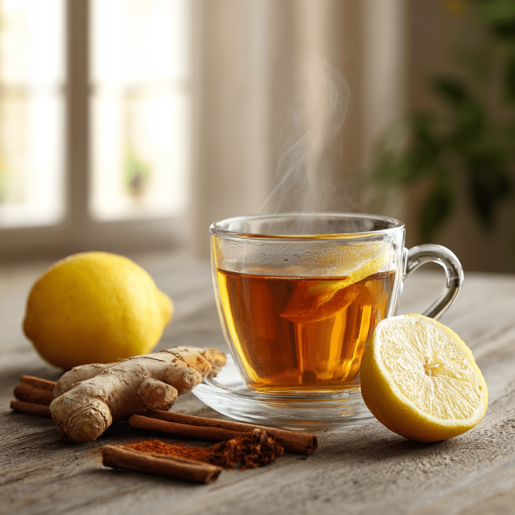 Natural Mounjaro Tea with Ginger, Cinnamon, and Lemon