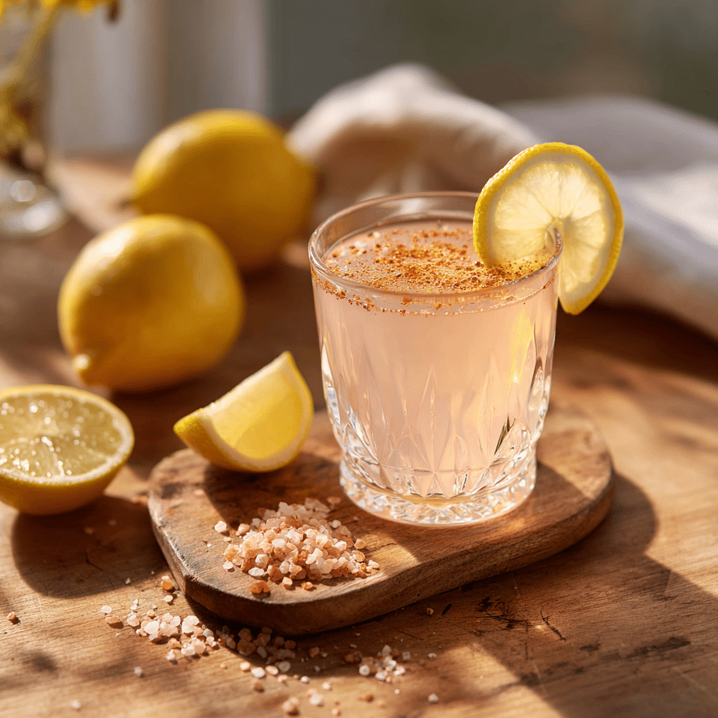Finished Himalayan Pink Salt Trick Drink Ready to Serve