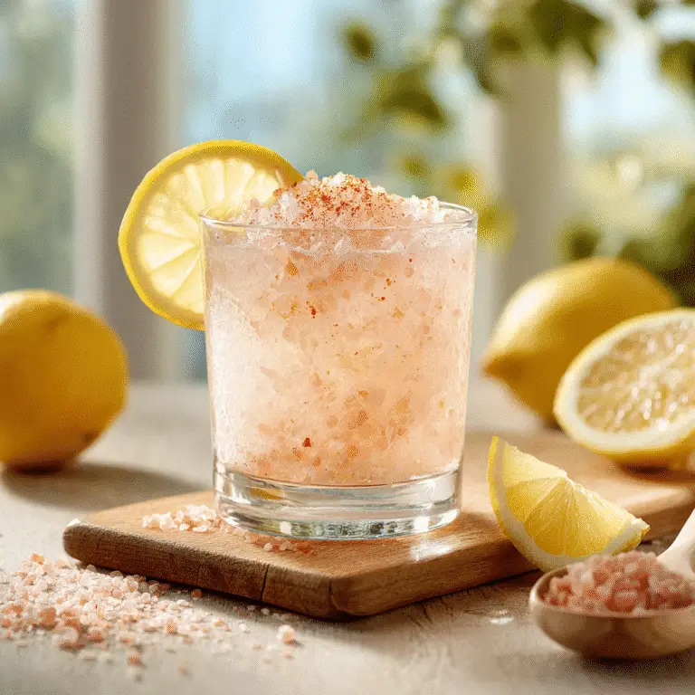 Finished Himalayan Pink Salt Trick Drink Ready to Serve