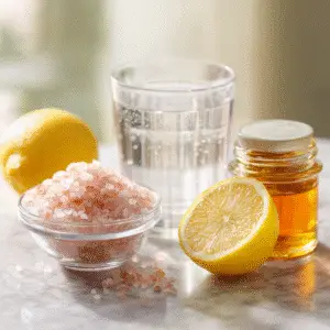 Ingredients for 4-Ingredient Pink Salt Detox Drink